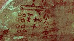 Des images reconstituées du pictogramme photographié à Okotoks.