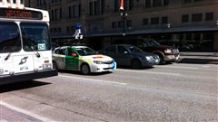 Un véhicule utilisé pour la technologie Google Street View, à Winnipeg