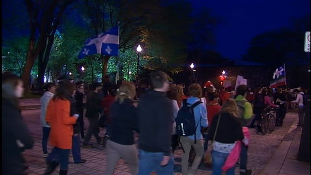 La manifestation à Québec.