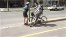 Opération de sensibilisation au port du casque à vélo