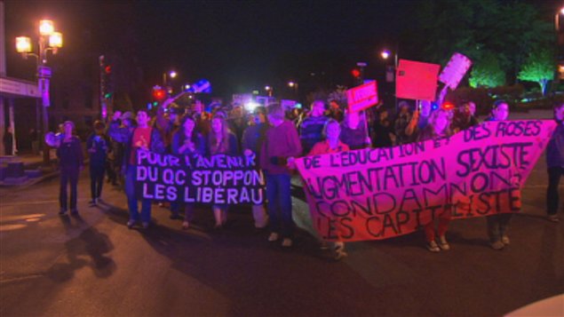 Manifestation à Chicoutimi, le 22 mai 2012