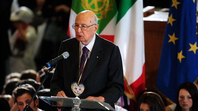 Le président italien Giorgio Napolitano