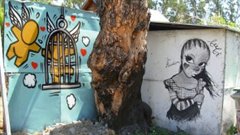Des graffitis r�alis�s lors du festival Big Up 974