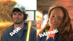 Deux jeunes �leveurs avec un objectif: d�marrer une ferme laiti�re.