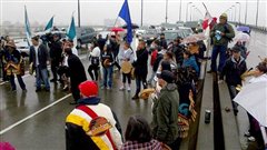 Musqueams manifestation pont Arthur Laing