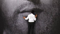 Une partie de l'affiche de la pi�ce <i>Sur le concept du visage du fils de Dieu</i>