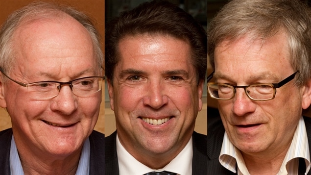 � Radio-Canada / Fran�ois Lemay | Max Roy, Jean-Louis Legault et R�mi Quirion