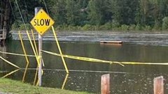Une rivière déborde de son lit à Prince George en juillet dernier