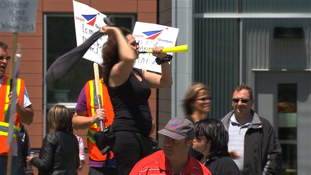 Manifestation d'employés de la CCQ