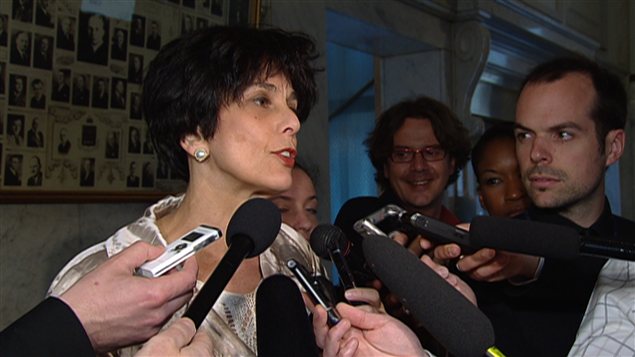 La ministre de l'�ducation du Qu�bec, Michelle Courchesne