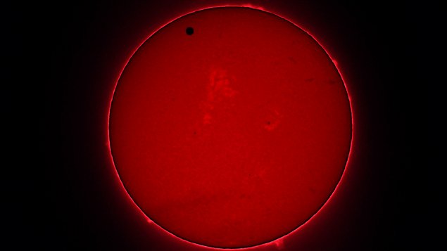 Cette photo du transit de Vénus a été prise sur les plaines d'Abraham le 5 juin.