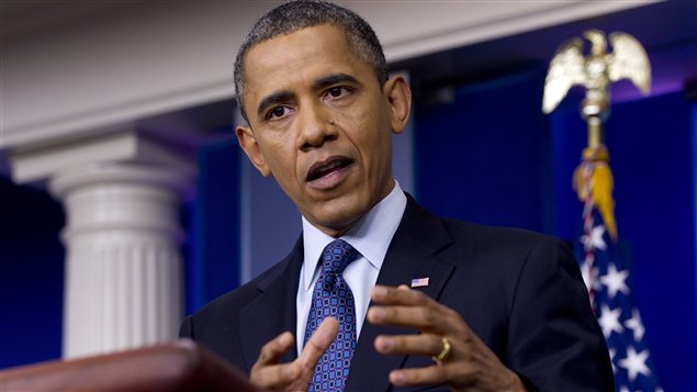 Le pr�sident am�ricain Barack Obama, � la Maison-Blanche, vendredi