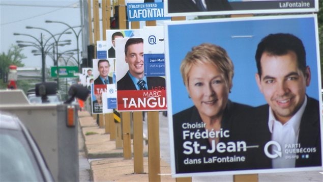 Affiches électorales dans LaFontaine