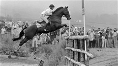 La princesse Anne, sur le site de Bromont, lors des Jeux olympiques de Montr�al.