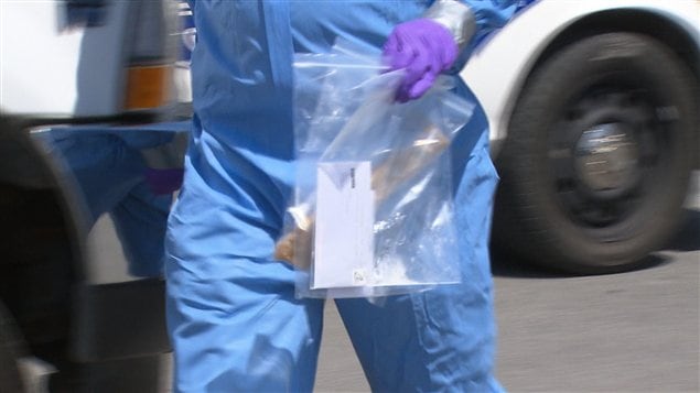 L'une des enveloppes suspectes trouvées la semaine dernière