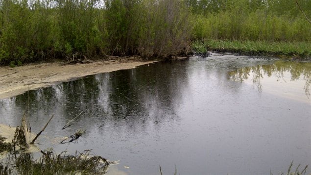 La rivière Red Deer, en Alberta, polluée par un déversement de pétrole