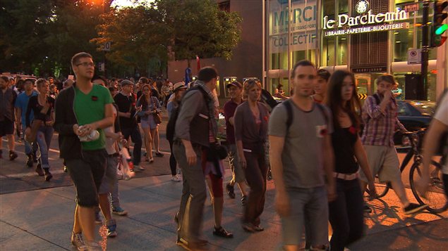 52e manifestation nocturne à Montréal