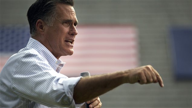 La candidat républicain présumé à la présidentielle Mitt Romney lors d'un passage à Cornwall, en Pennsylvanie