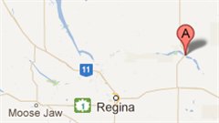 Fort Qu'Appelle, Saskatchewan (Point A).