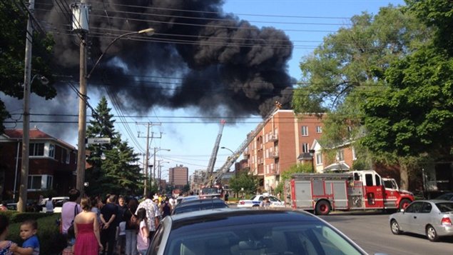Incendie rue Somerled, dans le quartier Notre-Dame-de-Grâce