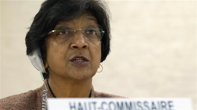 La haute-commissaire aux droits de l'homme de l'ONU, Navi Pillay, à l'ouverture de la 20e session du Conseil des droits de l'homme, à Genève.