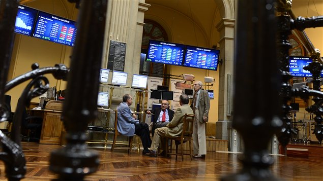 Courtiers à la Bourse de Madrid