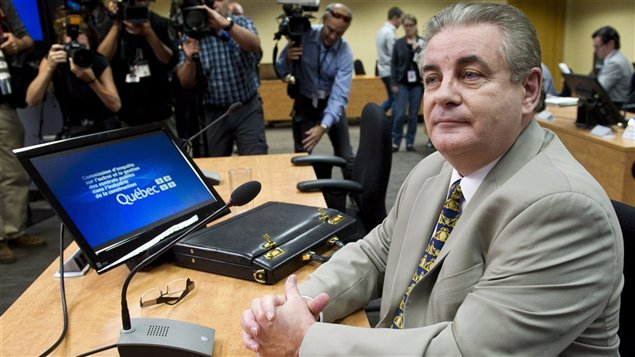 L'ex-patron de l'Unit� anticollusion (UAC), Jacques Duchesneau, � la commission d'enqu�te sur l'industrie de la construction, le 13 juin.