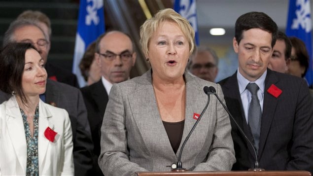 Pauline Marois dresse son bilan de la session parlementaire, le 15 juin 2012.