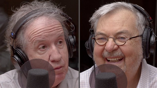 �Radio-Canada/Olivier Lalande | <b>Le compositeur Andr� Gagnon et le dramaturge Michel Tremblay</b>