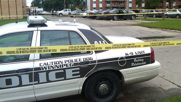 Une voiture de police à Saint-Vital