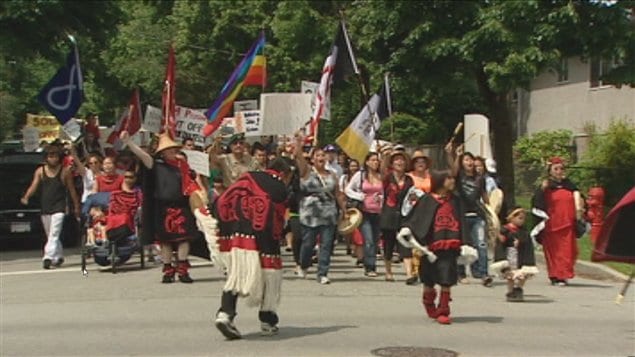 Manifestation journée nationale des autochtones Vancouver 2012.