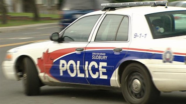 Une voiture du Service de police du Grand Sudbury
