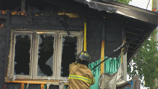 Un incendie a endommagé une maison de la rue Lambert, dans l'arrondissement de Chicoutimi