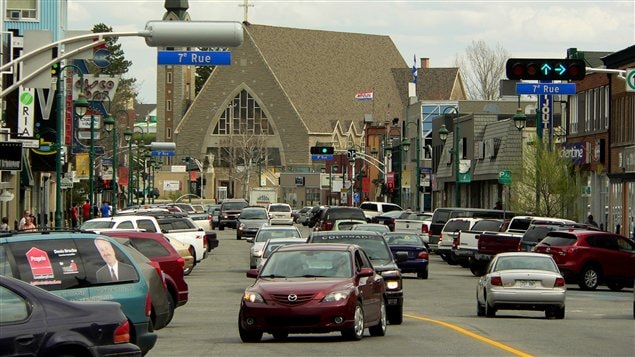 Le centre-ville de Val-d'Or