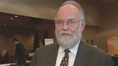 John Nilson, leader par intérim du NPD saskatchewanais au congrès annuel à Saskatoon