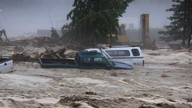 Les pluies importantes ont provoqué des dommags importants à Sicamous.