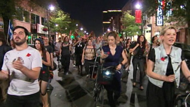 61e manifestation nocturne à Montréal