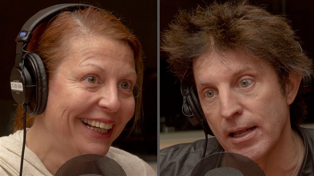 �Radio-Canada/Olivier Lalande | <b>La com�dienne Marie-Chantal Perron et le com�dien, r�alisateur et producteur David La Haye</b>