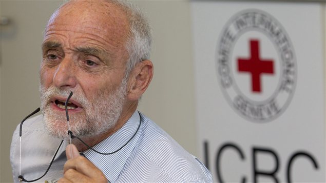Le président du CICR Jakob Kellenberger à la présentation du rapport annuel, à Genève.