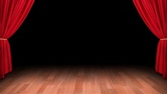 theatre scene plancher bois rideau