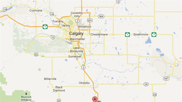 Carte de la ville de High River, en Alberta