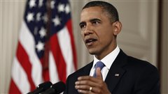 Barack Obama r�agissant � la d�cision de la Cour supr�me.
