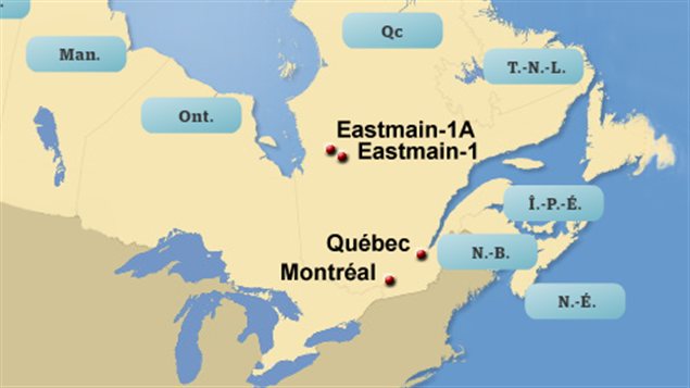 Localisation de la centrale Eastmain-1-A