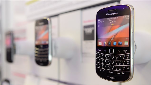 Un téléphone BlackBerry