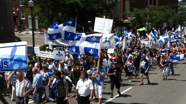 Les manifestants ont emprunté l'avenue Honoré-Mercier.