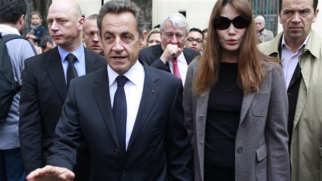 L'ex-président Nicolas Sarkozy et sa femme Carla Bruni-Sarkozy (archives)
