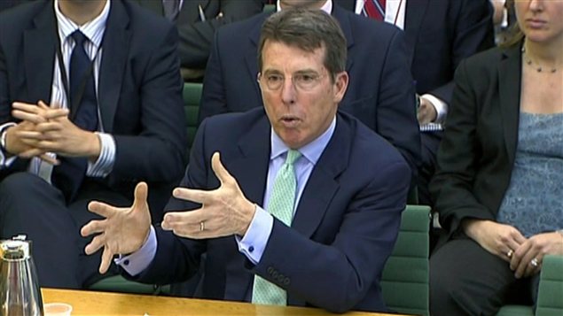 Bob Diamond, ex-directeur général de Barclays, devant la commission parlementaire.