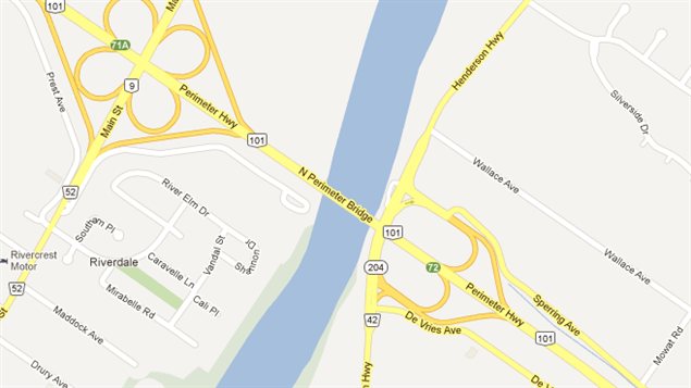 Le pont nord de la route périphérique de Winnipeg