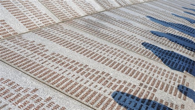 Le mémorial à la mémoire des victimes des massacres de Srebrenica.