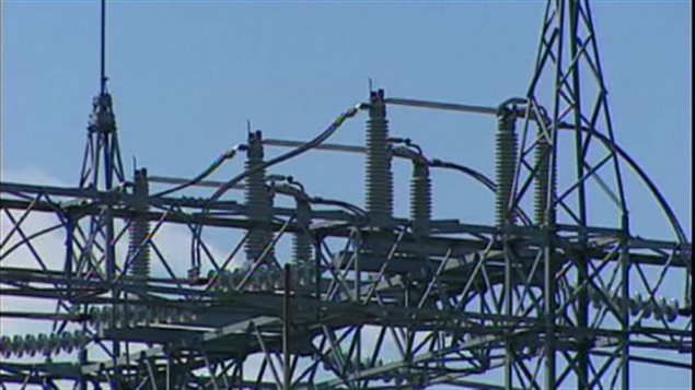 Un poste de transformation électrique à Calgary, en Alberta